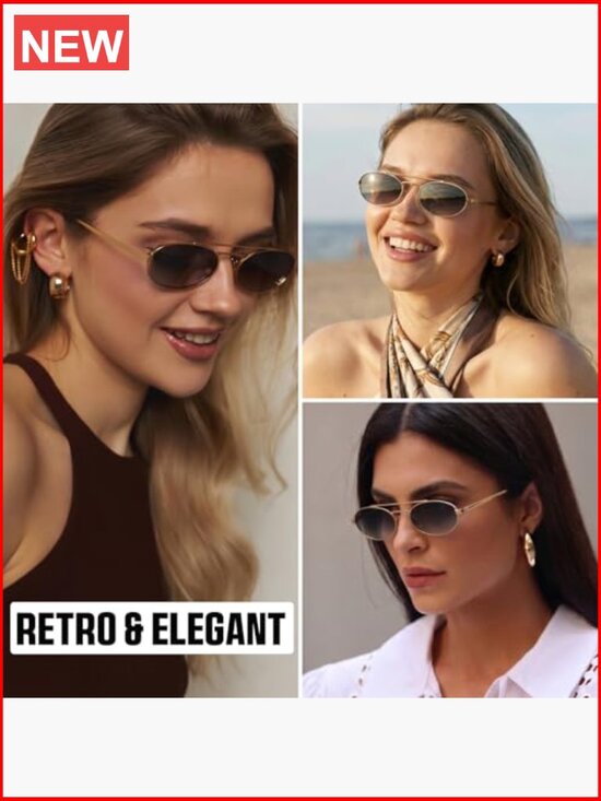 Retro Oval Metal Sunglasses UV400 Protection main image 4
